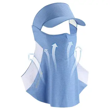 Солнцезащитный чехол для лица с защитой от ультрафиолета Женская Солнцезащитная шляпа с крышкой для лица UPF50 Защита от Солнца Гольф Спортивный Защитный чехол для велоспорта на открытом воздухе