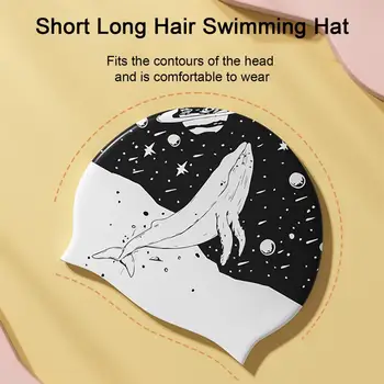 Стильная защита уха плавать шляпа удобно носить вьющиеся короткие средние длинные толстые волоски купания шляпа плавание