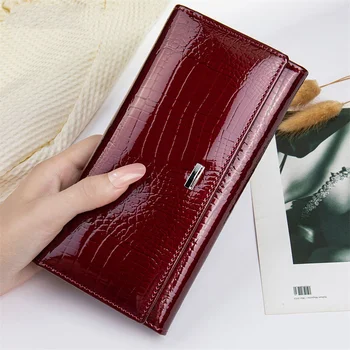 Длинный кошелек из мягкой кожи, женский кошелек большой емкости 2023, новая стильная темпераментная маленькая сумочка