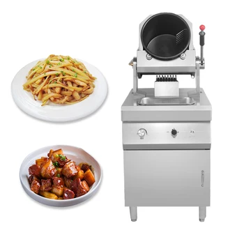 Машина для приготовления жареного риса в ресторане Вращающийся умный робот-плита Wok Chef Автоматическая машина для приготовления пищи Интеллектуальный робот-кулинар для отеля