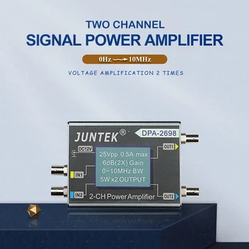 JUNTEK DPA-2698 Двухканальный Генератор сигналов с функцией DDS Высокой мощности, Усилитель Мощности, Усилитель мощности постоянного тока, Генераторы сигналов 10 МГц