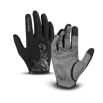 Мужские перчатки, черные велосипедные перчатки с полным пальцем, силиконовые велосипедные перчатки с сенсорным экраном, перчатки для бега, пеших прогулок, мотоциклетные перчатки для мотокросса