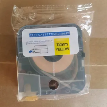 5pk Многоразмерная желто-белая кассета для этикеток PT-1012Y PT-1009W, используемая для принтера PUTY tube модель PT1010 ID Cable Mark printer