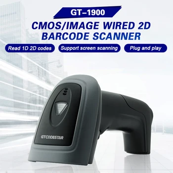 Сканер штрих-кода GT-1900, 1D, 2D, считыватель штрих-кода, USB-интерфейс, банк, супермаркет, касса, код платежа, склад, сканер