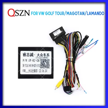 QSZN Для VW Golf Tour/MAGOTAN/Lamando Android Автомагнитола Canbus Box Декодер Жгут Проводов Адаптер Кабель Питания VW-RZ-08