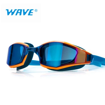 Профессиональные линзы для взрослых с защитой от запотевания и ультрафиолета, Мужские и женские очки для плавания, водонепроницаемые регулируемые силиконовые очки для плавания в бассейне