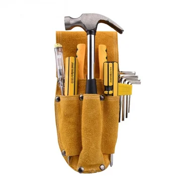 Плоскогубцы, Отвертка, Чемодан, сумка для хранения инструментов, Прочная Кожаная сумка для инструментов Плотника-электрика, Поясная сумка