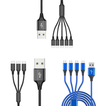 C1FB USB TypeA Разъем для зарядки Micro USB Кабель-разветвитель USB для зарядки Micro Charging Cord