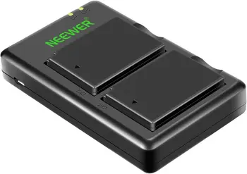 Neewer 2 Упаковки 1020 мАч Сменных Аккумуляторов LP-E10 и Зарядного устройства для Canon T3 T5 T6 T7 X50 X70 1100D 1200D 1300D 2000D 3000D