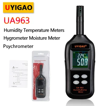 UYIGAO UA963 Мини-Цифровые Измерители Температуры Влажности почвы, Точки Росы, Сухой Лампы, Влажной Лампы, Ручного Измерителя Влажности