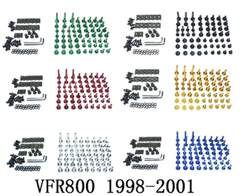 Полный комплект болтов для обтекателя мотоцикла, винты для кузова, подходящие для HONDA VFR800 1998-2001 гг.