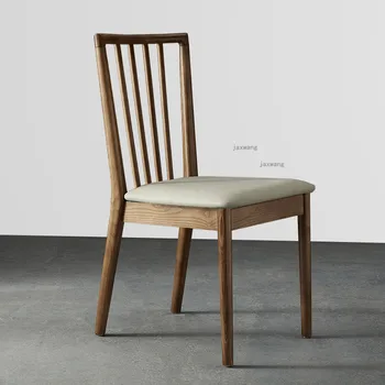 Американские Обеденные стулья из массива дерева Со спинкой для дома Простой Обеденный стул для отдыха Стул для переговоров Nordic Hotel кухонная Мебель