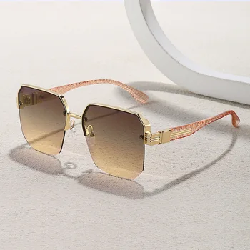 2023 Новые солнцезащитные очки Ins в большой оправе, европейская и американская мода, солнцезащитные очки, Винтажные квадратные очки UV400, женские оттенки