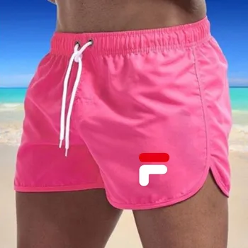 Мужские пляжные шорты, облегающие, неформальные, современные, быстросохнущие, для спортзала, фитнеса, лето, новинка 2023 года