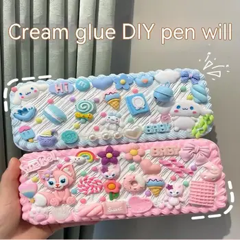 Sanrio DIY Пенал ручной работы Самодельная Девочка, дети начальной школы, Креативная Милая девушка, Подарочный пенал, пенал для карандашей
