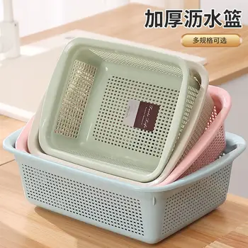 Прямоугольная Дренажная корзина Корзина для хранения Пластиковой посуды для мытья посуды Палочки для еды