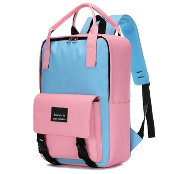 Женский студенческий рюкзак большой емкости на молнии для школьных поездок, ноутбука, мобильного телефона, кемпинга