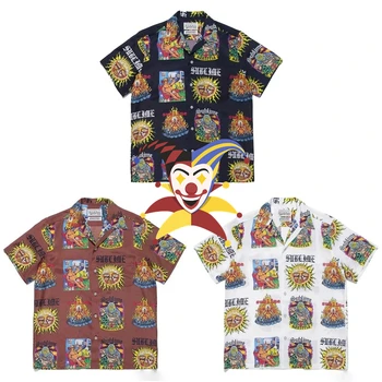 Рубашка WACKO MARIA Sunflower Для мужчин и женщин 1:1, высококачественные Новые Гавайские рубашки, Футболка