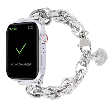 Ремешок Matel для Apple watch band 8 ultra 49 мм 7 41 мм 45 мм Роскошный Ремешок для часов iWatch серии 6 5 4 40 мм 38 мм 41 мм для мужчин и женщин