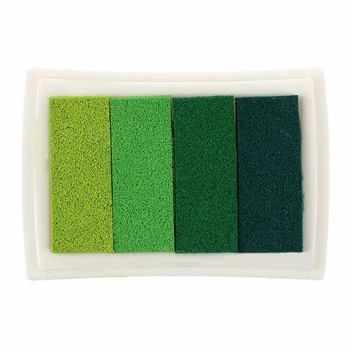2X Inkpad Craft Multi Gradient Green, 4 цвета, чернильный штамп на масляной основе