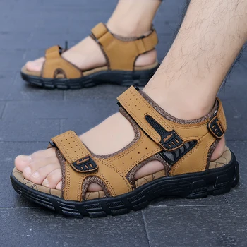Сандалии большого размера 46 Мужские 2023 Летние сандалии для мужчин Пляжные сандалии для отдыха Мужская летняя обувь Легкие уличные повседневные сандалии