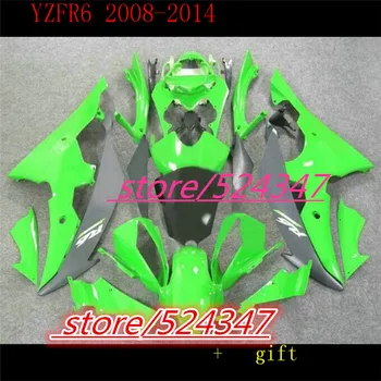 Привет-Комплект Обтекателей для YZFR6 08 09 10 11 12 13 14 зеленый YZF R6 2008 2014 YZF600 Обтекатели Аксессуары для Мотоциклов и запчасти
