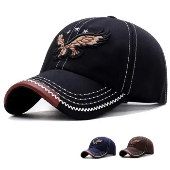Мужская шляпа с вышитым орлом, беговая бейсболка с регулируемой кепкой 3D Eagle, Дышащая повседневная кепка Snapback для путешествий