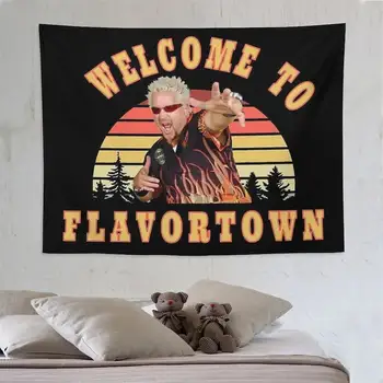 Добро пожаловать В Flavortown Tapestry Забавные Гобелены Баннер Декор Общежития Колледжа Мем Флаги Плакат Для Девичьей Вечеринки