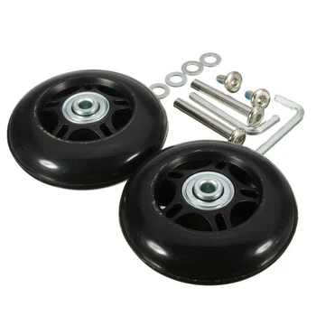 Замена 1 пары вращающихся колес для багажа с помощью инструментов Комплекты для ремонта малошумных резиновых поворотных колес для чемодана