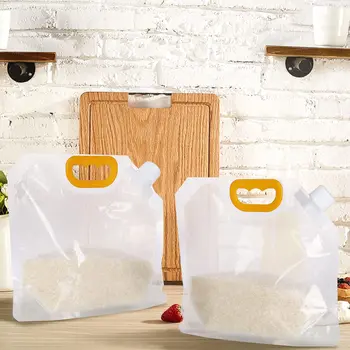 Многоразовый Герметичный пакет для хранения 10ШТ зерен, пакеты для упаковки риса с воронкой, устойчивые к запаху