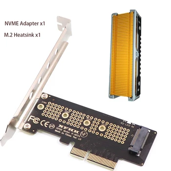 Адаптер M2 NVMe SSD NGFF Для PCIE 4.0 X4 M Key PCI Express M.2 Конвертер NVME SSD M2 Riser с Медным Радиатором