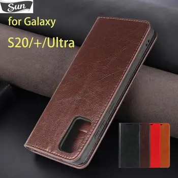 Роскошный Кожаный Чехол-Бумажник Премиум-класса для Samsung Galaxy S20 Ultra plus S20 FE 5G Case С Откидной крышкой, Сумки в стиле Ретро, Деловые Чехлы