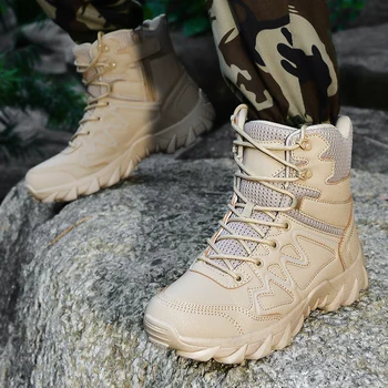Мужские военные ботинки, боевые мужские ботильоны, тактические армейские ботинки, мужская обувь большого размера 39-46, рабочая защитная обувь, мотоциклетные ботинки