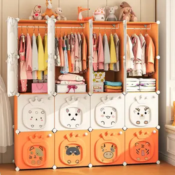 Домашняя Мебель для спальни Складной Шкаф Шкафы для одежды Простые Комоды Кубический Шкафчик для хранения Детский Шкаф Пластиковый Складной