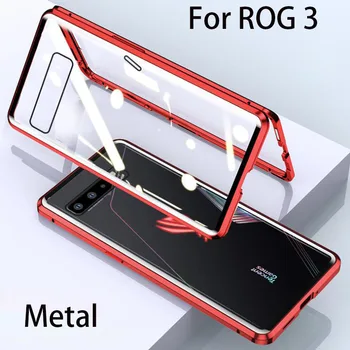 Для ROG Phone 3 Корпус ROG 5 Металлический Каркас Двусторонняя крышка из закаленного стекла Для ASUS ROG 3 Телефон ROG3 ZS661KS Чехлы для телефонов ROG 5