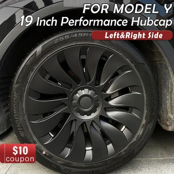 4шт для Tesla Model Y Колесные чехлы 19-Дюймовые Колпаки для ступиц рулевого управления Комплект для замены протектора обода Внешние Аксессуары 2022