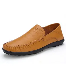 Кожаные Лоферы Мужские Дизайнерские Мокасины Модные слипоны Мягкая Повседневная мужская обувь на плоской подошве Обувь для взрослых Мужская Обувь ручной работы Лодочная обувь