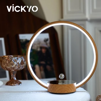 Прикроватная настольная лампа VICKYO Nordic Creative Ring Maglev Night Light Настольная лампа для гостиной, детской спальни, домашнего освещения, украшения