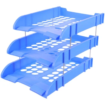 Настольный органайзер Пластиковые папки для папок с файлами Стеллаж для настольных принадлежностей 3-х уровневый пластиковый держатель для журналов