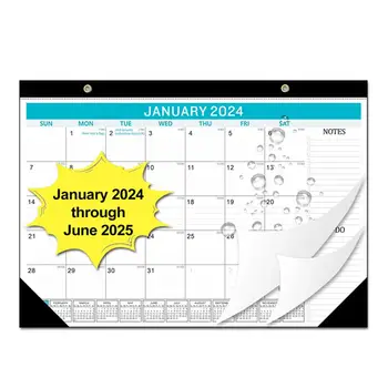 Настенный календарь на 2024 год с 365-дневным Обратным отсчетом Настольные Календари Многофункциональные Прочные Красивые Английские Календари на 2024-2025 годы Долговечные