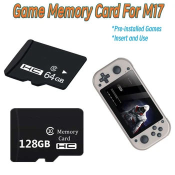 Игровая карта объемом 64 ГБ и 128 ГБ для портативной игровой консоли M17, карта памяти TF с 30000 бесплатными играми для ремонта и замены