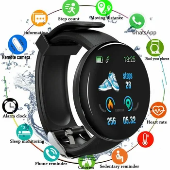 2023 Новые умные часы Мужские Спортивные фитнес-часы с полным сенсорным экраном IP67 Водонепроницаемые Bluetooth для Android ios smartwatch Мужские + коробка