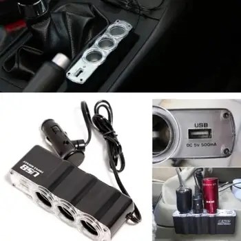 Автомобильный разветвитель прикуривателя 12 В/24 В, Автомобильное зарядное устройство, адаптер для автомобильной розетки с USB-портом для зарядки мобильного телефона, игра X0g7