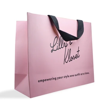 индивидуальный дизайн, необычный бесплатный образец Розового цвета, индивидуальный дизайн логотипа, печать CMYK, Подарочная упаковка, Художественный Бумажный пакет