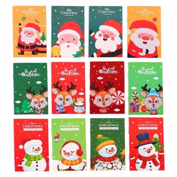 10шт Маленькие Рождественские Блокноты Карманные Блокноты Мини-Блокноты Маленький Блокнот для Письма для Ребенка Студент Девочка Мальчик Рождественский Подарок