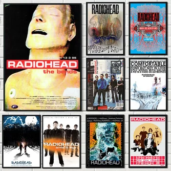 Винтажные музыкальные художественные плакаты рок-группы Radiohead OK Компьютерный альбом Картина на холсте Настенное искусство Домашний декор гостиной для фанатов Подарки