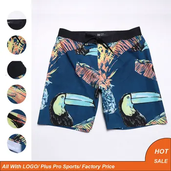 Мужские шорты с высокой эластичной резинкой на талии, лазерные пляжные шорты
