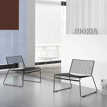 Обеденный стул NordicLuxury Iron Art в Минималистском стиле, Мебель для отдыха с Пропорциями Дивана, Ощущение Сидения на Стуле для Открытых Балконов