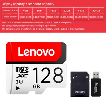 Для Lenovo TF Карта Высокоскоростная U3 50 МБ/с. 4G 8G 16G 32G 64G 128G Карта Памяти Micro Для Камеры Nuiflash Карта Памяти microSD Carte