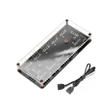 12 В 4Pin RGB Вентилятор-концентратор от 1 до 10 светодиодных лент Cooler Splitter для материнской платы AURA MSI